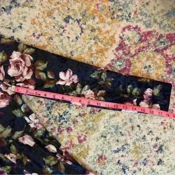 Oddy Women’s Velvet Floral Babydoll Oversized Fit Style Long Sleeve Size Small - Picture 9 of 9